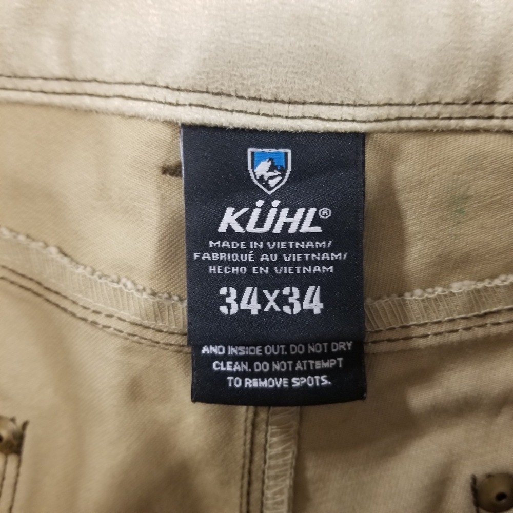 Kuhl Pants Mens 34x34 Brown Free Rydr Patina Twill Work Outdoor Casual Hiking - Picture 6 of 16